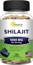 aSquared Nutrition Shilajit 1000mg - 120 Kapsler - Pure Shilajit Extract Supplement og Powder Complex Pills - Natural Humic & Fulvic Acid & Trace Minerals - Alternativ til Resin & Drops