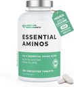 Essentielle Aminosyrer - 300 nemme at synke tabletter / 60 Servering - Alle 9 EAA Aminosyrer med alle 3 BCAA 's Plus 6 Flere EAA' er til at opbygge og reparere muskler, 5-10g pr Servering, Høj i Leucin og Vegan