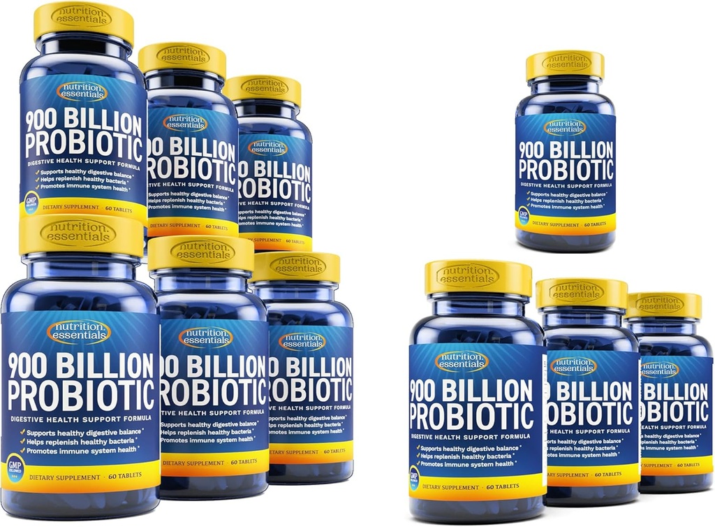 Nutrition Essentials 10 Måned Supply Probiotika til kvinder og mænd - Probiotika fordøjelsessygdomme - 62% mere Stabil Probiotika til Gut Health Support - USA Made Vegan Probiotika Formel Prebiotic Blend