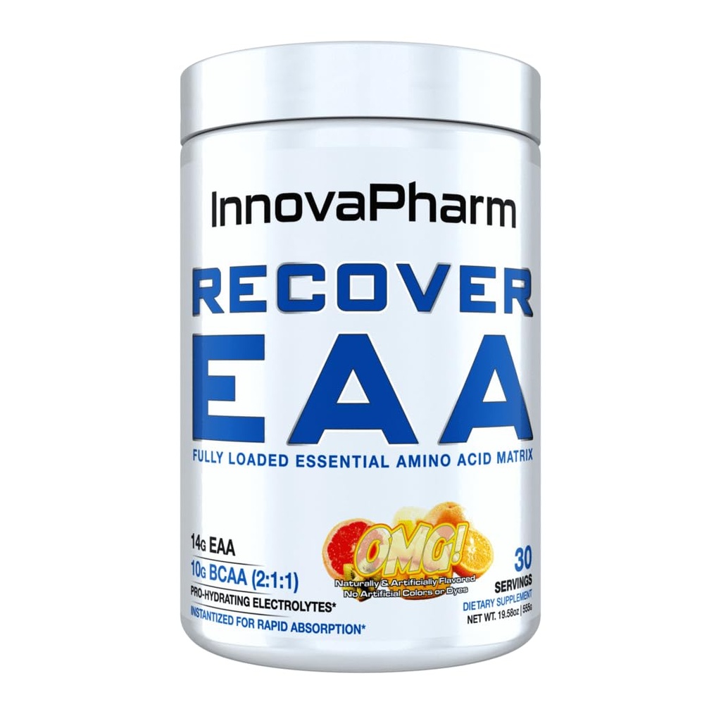 InnovaPharm Recover EAA Powder - OMG (Orange Mango Grapefrugt) - 19.5 Ounces