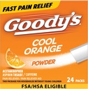Goody 's Pain Relief Powders, Extra Strength Hovedpine Powder Cool Orange, 24 ct (pakning med 1 stk.)