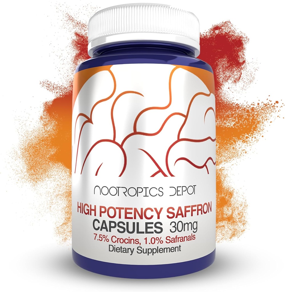 Nootropics Depot High Potence Saffron Extract Kapsler 124; 30mg