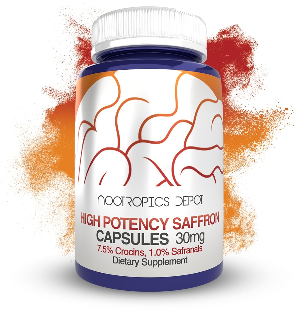 Nootropics Depot High Potence Saffron Extract Kapsler 124; 30mg