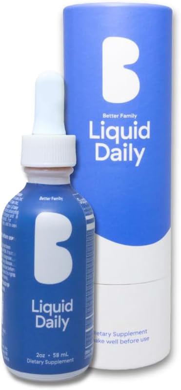 Bedre Familie - Flydende Daglig Multivitamin - All- in- One Wellness Drop - Alle aldre & Generatorer - Methylerede vitaminer - Ingen sukker eller kunststoffer - Gluten fri, ikke-GMO - Kosttilskud - 2oz (60 ml)