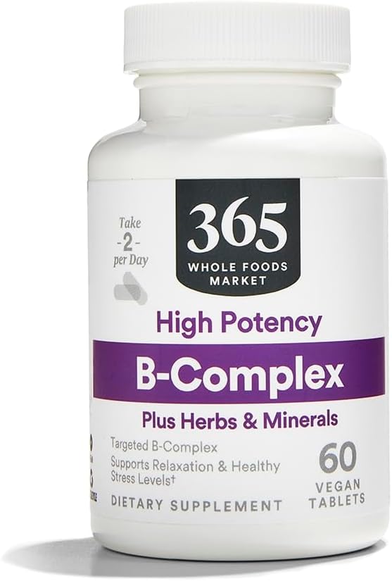 365 Everyday Value, B Complex Hi Potency w / Herbal Support, 60 ct