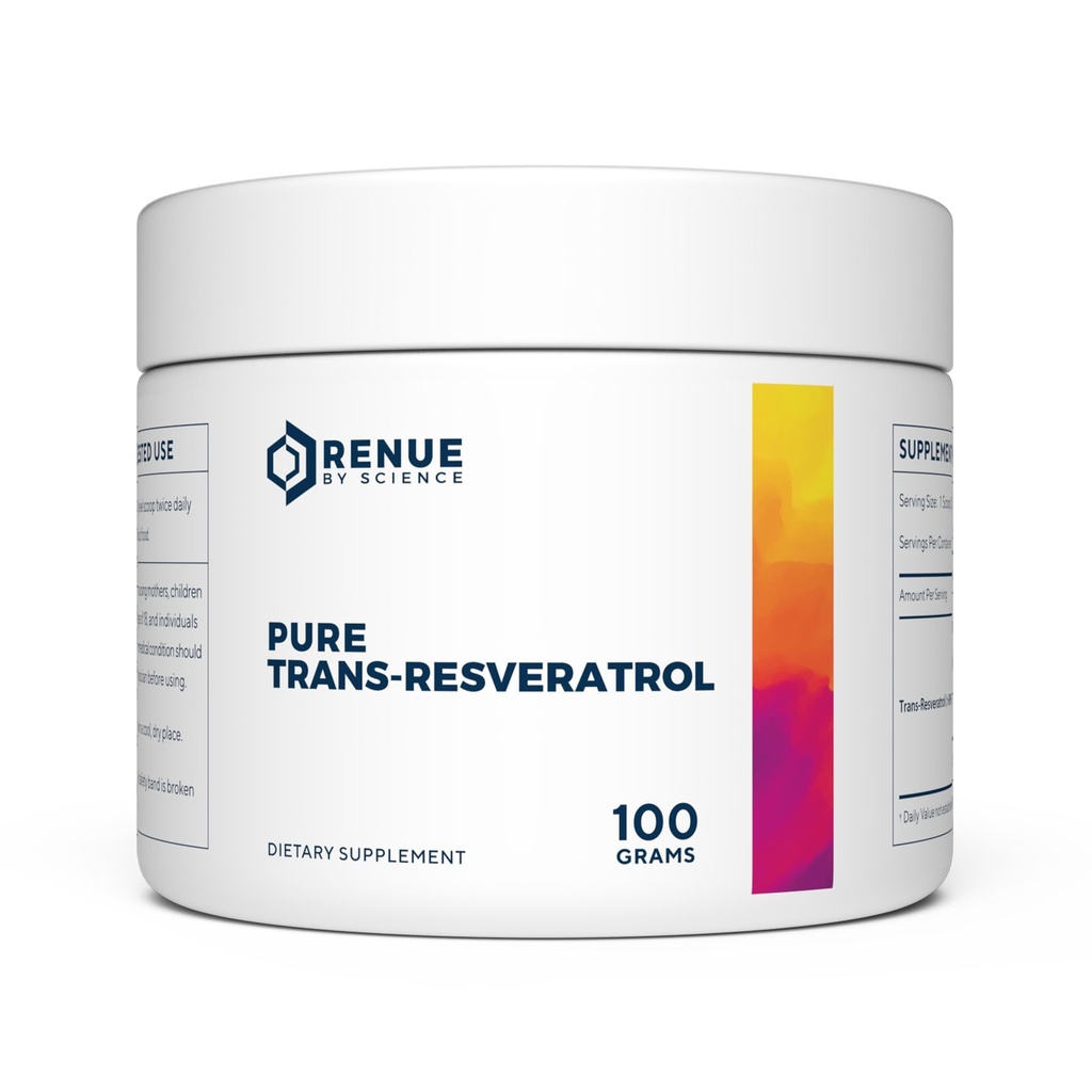 Renue By Science Resveratrol Note 124; High Strength Resveratrol Supplement 124; 100g Trans Resveratrol Powder