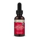 Dr. Mercola Organic Hawthorn og Hibiscus Liquid Drops Kosttilskud, 30 Servere (30 Droppers), Ikke GMO, Gluten Free, Soy Free, USDA Organic