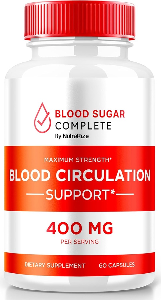 Blood Sugar Complete Kapsler - Natural Blood Support Optimizer - Inkluderer C-vitamin, kanel pulver, Prickly Pære Extract & Turmerisk rodpulver (60 kapsler)