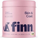 Finn Skin & Coat Salmon Oil Supplement til hunde Note 124; Understøtter en Tyk & Shiny Coat