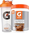 Bundle af Gatorade Shaker Flaske til Gym, 28 Ounce, Plastic og Gatorade Whey Protein Powder, Chokolade