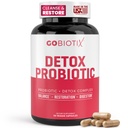 GOBIOTIX Detox Probiotisk supplement til fordøjelsessygdomme - Mælk Thistle, gurkemeje, og Mælkebøtte Root, Enzymer til Gut Health - 50 milliarder CFU - 60 kapsler