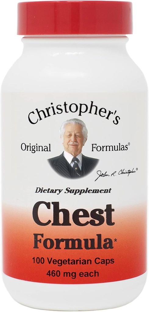 Christopher 's Original Formula Chest Formel - Whole- Herb Immun Support til kolde & Flu- Seasons, 460 mg, 100 vegetariske kapsler