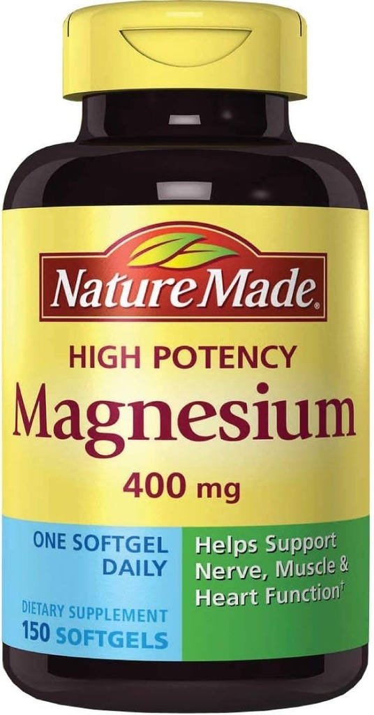 Nature Made Extra Strength Magnesium 400 Milligram - 150 flydende bløddele