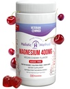 Magnesium Citrate Gummies - Sukkerfri, Vegansk og ikke-GMO for bedre søvn og afslapning - Ingen sukkeralkohol - Magnesiumtillæg til voksne, teenagere og børn - Kirsebær - 240 tykkere