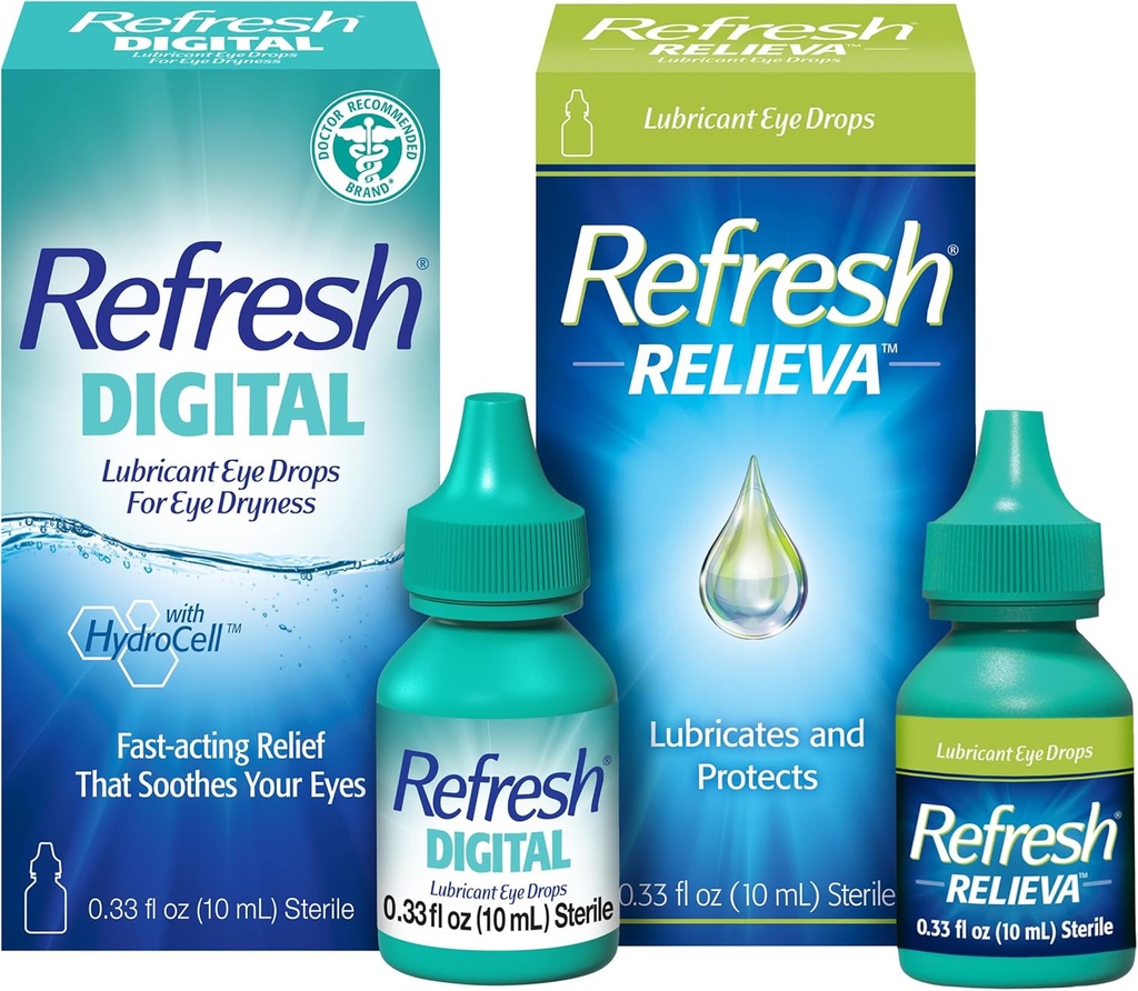 Genopfrisk Relieva smøremiddel øjendråber (0,33 Fl Oz) Digital smøremiddel øjendråber (0,33 Fl Oz)