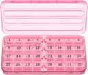 Zoksi Månedlig Pill Organizer 1 gang om dagen, 30 dag Pill Box Organizer En gang om dagen, En måned Stor Pill sag for rejser, 31 dag Daglig Medcin Container for vitaminer, tillæg & medicin (Pink)