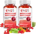 Sugar- Free Berberine Supplement Gummies, Original Berberine HCL med Ceylon Kanel, Quercetin, Multivitamin, Support Immuno Gastrointestinal Funktion & Metabolisme for kvinder & mænd