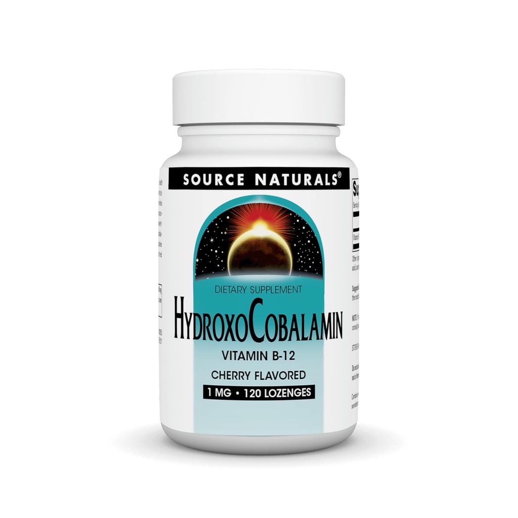 Kilde Naturals HydroxoCobalamin, vitamin B- 12, 1 mg - 120 Cherry Flavored Lozenges