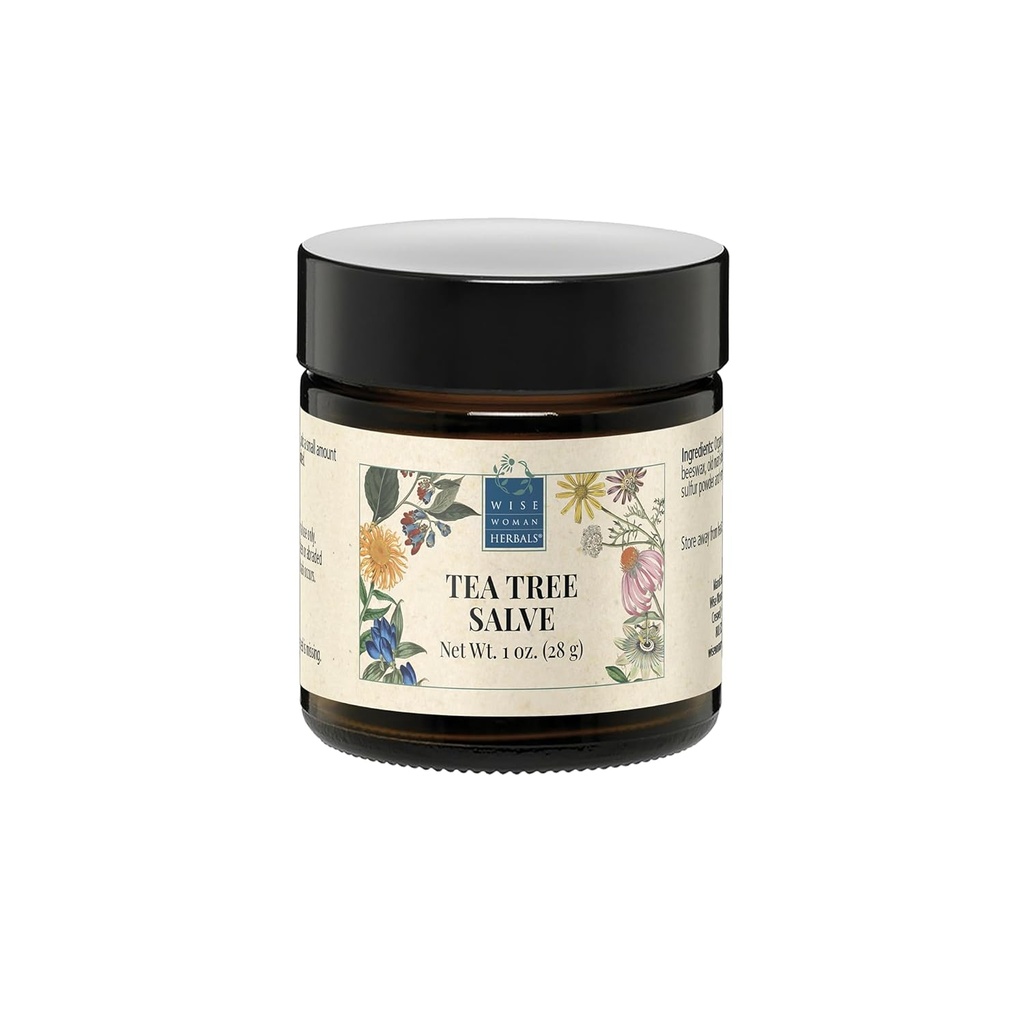 Wise Woman Herbals - Tea Tree Salve - 1 Oz - fremmer normal sund hud, hjælper med at tørre Itchy Skin og Irritation på Toenails, Fingernegle, og krop