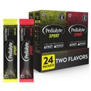 Pedialyte Sport Electrolyte Powder, Hurtig hydrering med 5 Key Electrolytes for Muscle Support Før, under og efter træning, 12 Lemon Lime & 12 Fruit Punch, 0.49-oz Pakker (24 Greve)