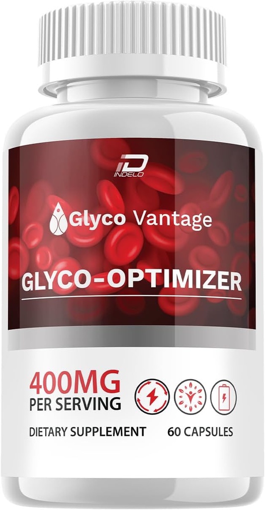 Glyco Vantage kapsler - GlycoVantage Advanced Supplement, Alle naturlige formel til at opretholde sunde niveauer, maksimal styrke Daglig formel, Glyco Ventage kapsler Anmeldelser (1 pakke - 60 kapsler)
