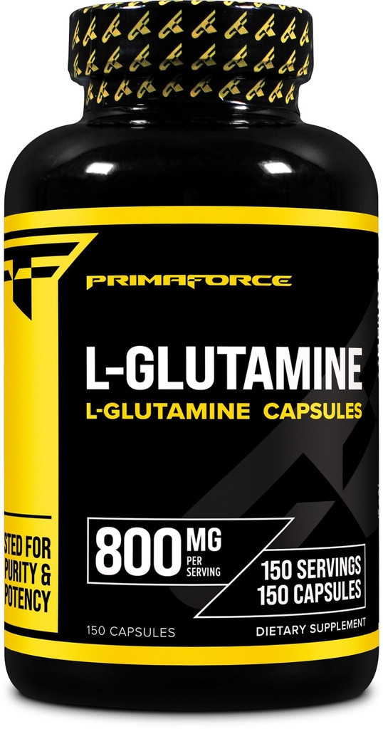 Primaforce L- Glutamin, 800 mg (150 kapsler)