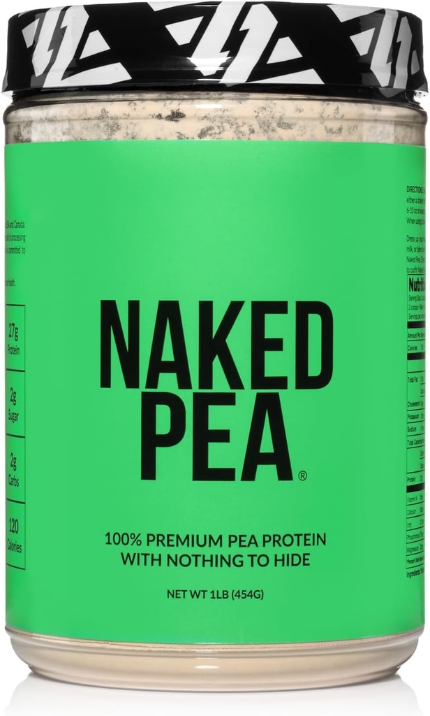 Nøgen Pea - Pea Protein Isolate - Plant baseret, Vegetarisk & Vegansk Protein. Nem at Digest, Non- GMO, No Lactose, No Soy and Gluten Free - 15 Servere