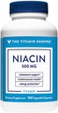 Vitamin Shoppe Niacin - Kolesterol Support - 500 MG (100 Vegetabilske kapsler)