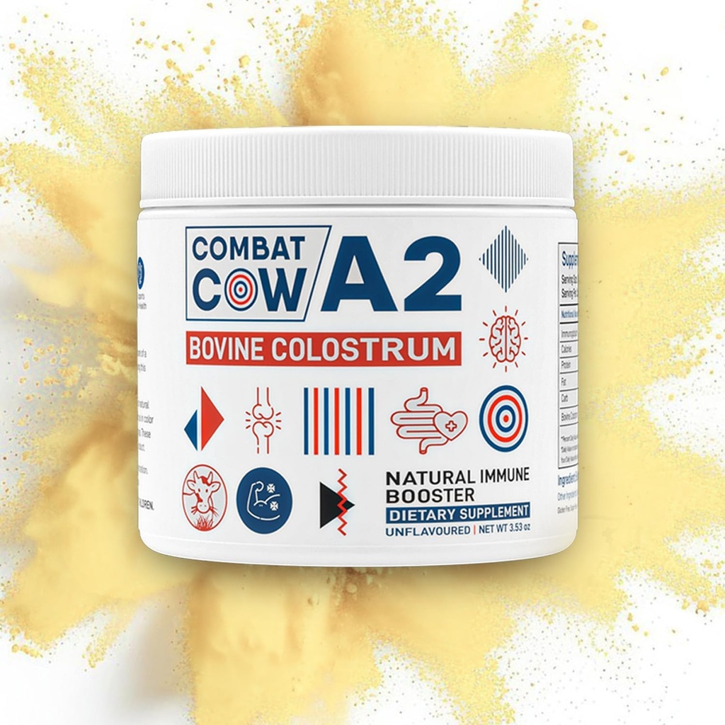A2 Bovine Colostrum til Gut Sundhed, Bloating, Non- GMO, Grass Fed, Første 6 Timer Colostrum pulver, immunforsvar, Muscle Inddrivelse, Øget kognitiv magt, Uaromatiseret, 50 Servering