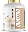 Magnum Nutracatives Quattro Shake Series Whey Protein Powder, Vanilla 4.5lb - Premium Protein Isolate Blend for Muskelvækst & Recovery