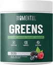 Biomental Greens Supplement- Berries-Detox - Digestive Health, Antioxidant Blend, Greens Powder - Premium Green Immune Support Nutritional Supplement - Gut Support for Men and Women 9.5 oz