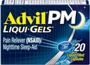 Advil PM Liqui- Gels Pain Reliever og Nighttime Sleep Aid, Pain Medicine med Ibuprofen for Pain Relief og Diphenhydramin HCL for en Sleep Aid - 20 flydende fyldte kapsler - Tilbage til kollegiet