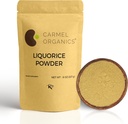 CARMEL ORGANICS Lakrids Root Powder - 8 Ounce szág 124; Urte Supplement # 124; Naturlig sødestof og fordøjelsesstøtte # 124; Non- GMO # 124; Ingen tilsat konserveringsmidler & tilsætningsstoffer