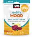 FORCE FACTOR Happy Mood, Mood Support and Mood Balance Support to Support Happiness, Positivity, and Stress, Made with Magnesium, Safran, Zembrin, Non- GMO, Tropical Fruit Flavor, 30 Soft Chews