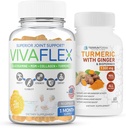 Terraform Nutrition Joint Relief Combo Pack - Vivaflex Plus Gurkemeje med Ginger - Bedste Kosttilskud til Joint & Knee Relief - 1 Måned Supply
