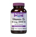 Bluebonnet Vitamin D3 2000 IE Vegetabilske kapsler, 100 greve (pakning med 1 pakke)