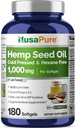 NusaPure Hamp Seed Oil 1000mg - 180 Softgel per flaske