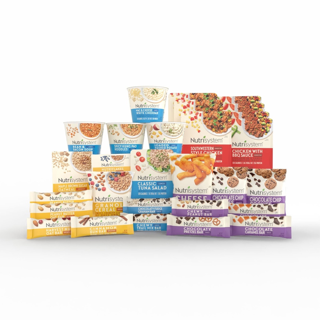 Nutrisystem ® Kickstart Protein drevet 7-dages vægttab kit med 28 lækre måltider og snacks