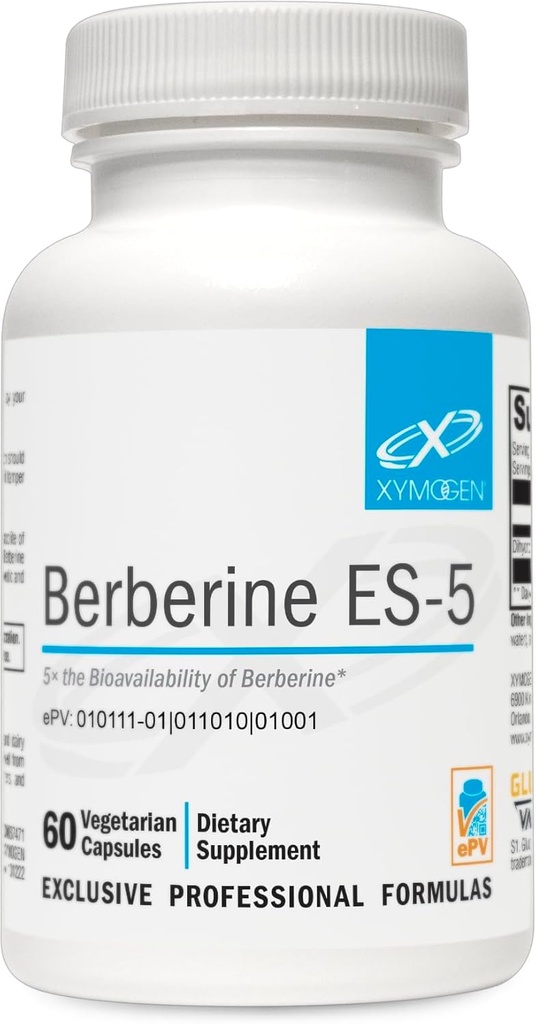 XYMOGEN Berberine ES- 5 - Dihydroberberine Berberine Supplement - 5X Den traditionelle biotilgængelighed - Metabolisk support (60 kapsler)