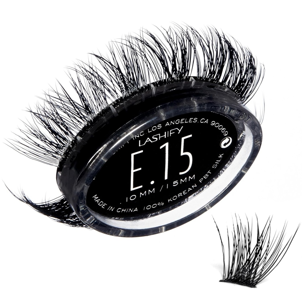 Lashify Extreme 15mm Gossamer DIY Eyelash Extensions Refill, Black, Easy False Lass To Add Tremonous Volume