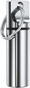 Lille Pocket Pill Box Keychain, Aluminium Alloy Portable Mini Pill Organizer Case Container til purse, Vandtæt Metal Pill Holder Medicine Flaske til udendørs Camping Rejser (Sølv)