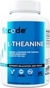 fitcode L Theanin 200mg Kapsler til Focus and Relaxation L- theanin 200mg Nootrop Supplement for Opmærksomhed Energi og Focus - Daytime Mood Support og Nootrop Focus Supplement