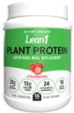 Lean1 Plant baseret protein pulver, Meal erstatning, jordbær smag, 15 servering