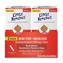 Little Remedies Infant Fever & Pain Reliever, Natural Berry Flavor, 2 Fl Oz (pakke med 2)