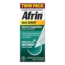 Afron ingen Drip Svær Congestion Nasal Mist Twin Pack, Non- Drowsy, Fast- Active Decongestant for Nasal Congestion og Sinus Pressure Relief, Voksne og børn 6 og ældre, .5 fl oz (Pack of 2)