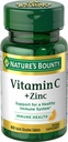 Naturens Bounty C-vitamin + zink, vitamin supplement, understøtter immunforsvar, 60 mg, 60 tabletter