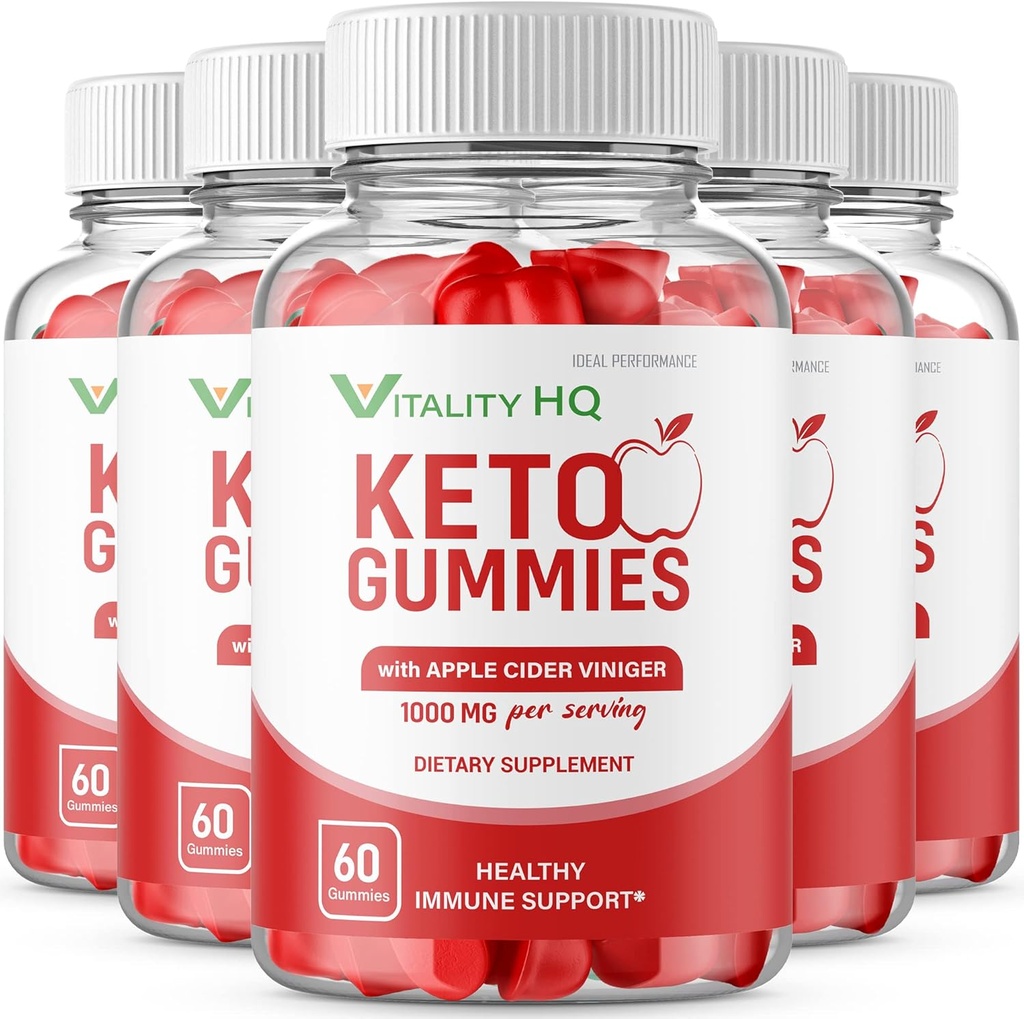 IDEAL YDEEVNE (5 Pack) Vitality HQ Ketos Gummies Vitality Ketos ACV Gummies Vitality ACV Gummie Vitality Ketos Gummies (300 Gummies)