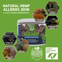 Kun Natural Pet Allergy, Hud & Coat Hemp Soft Chews - Allergy Immunative Bides for Hunde, Omega 3 tillæg, Calming Treatings for Itchy Skin Relief, Hot Spot - (60 Greve) (AL.)