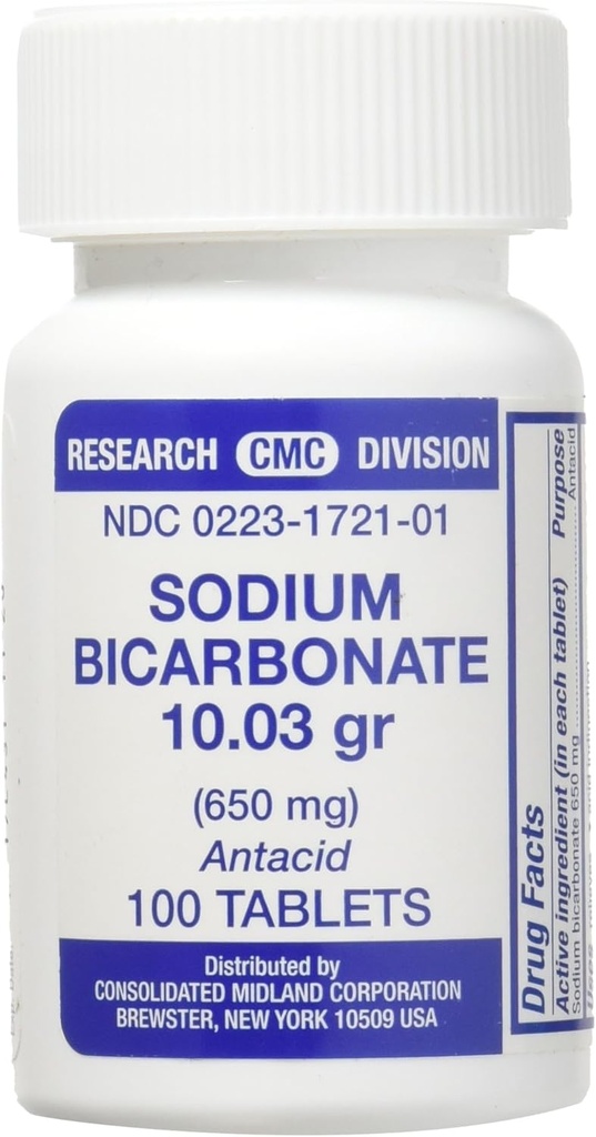 Natriumbicarbonat Antacida (650mg) - 100 tabletter