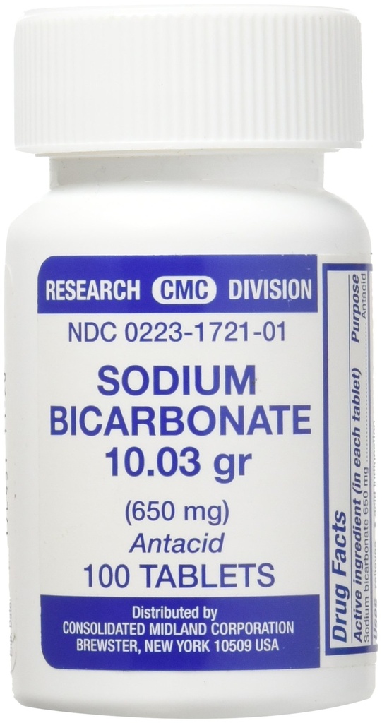 Natriumbicarbonat Antacida (650mg) - 100 tabletter
